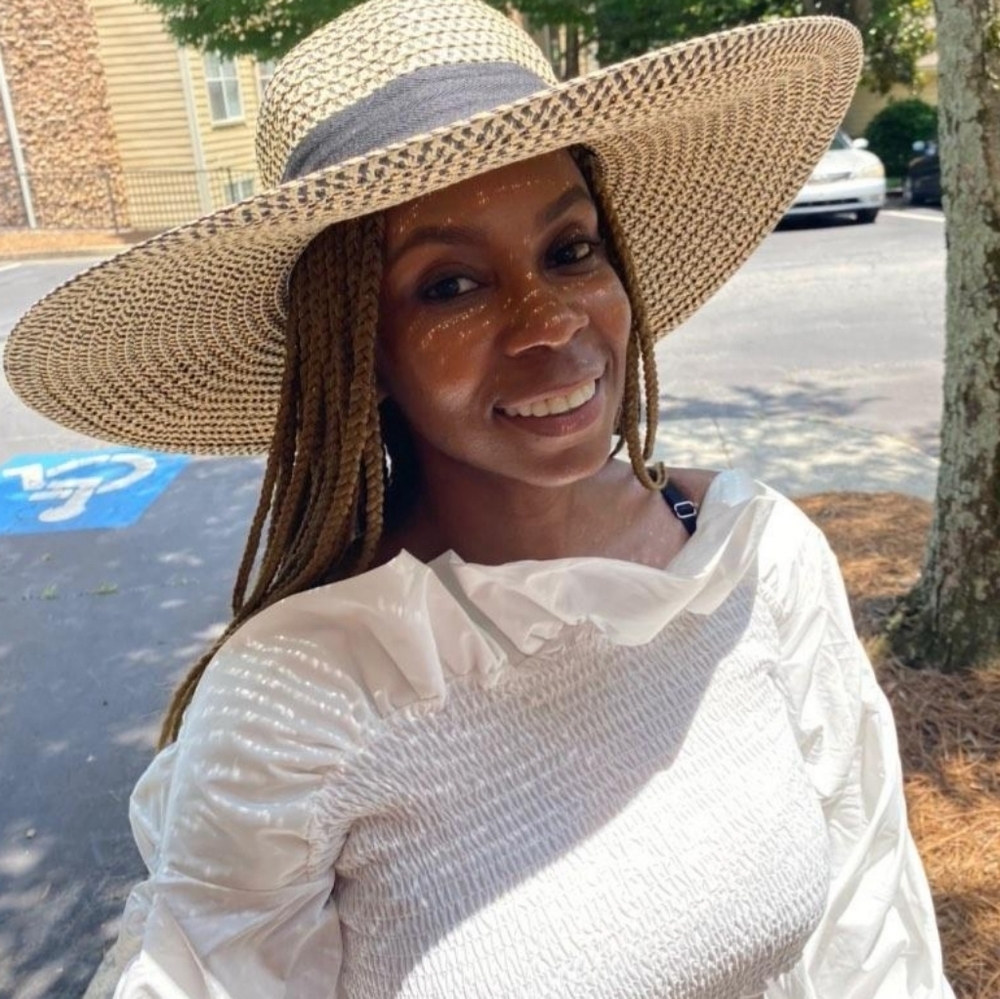 Tan and Black Sun Hat